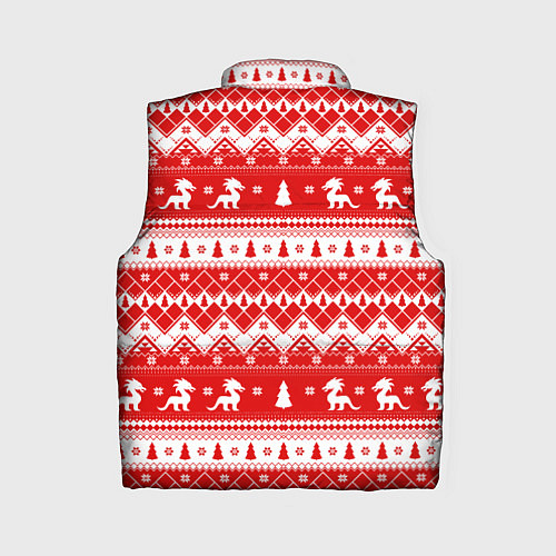 Женский жилет Новогодние драконы / 3D-Черный – фото 2