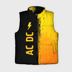 Женский жилет AC DC - gold gradient по-вертикали, цвет: 3D-черный