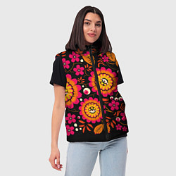 Женский жилет Хохлома параноидальная, цвет: 3D-черный — фото 2