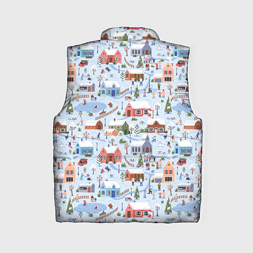 Женский жилет Зимние зарисовки / 3D-Черный – фото 2