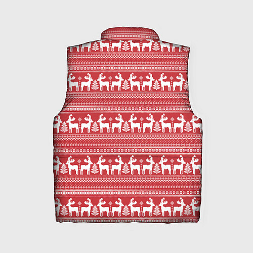 Женский жилет Новогодние олени / 3D-Красный – фото 2