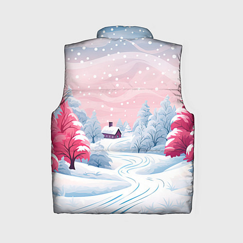 Женский жилет Пушистый снегопад / 3D-Светло-серый – фото 2