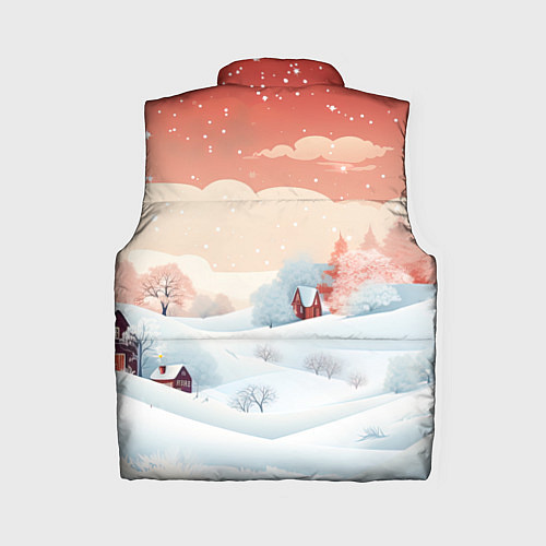 Женский жилет Зимняя сказка на пороге / 3D-Светло-серый – фото 2