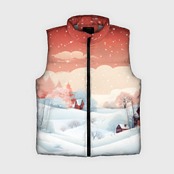 Женский жилет Зимняя сказка на пороге