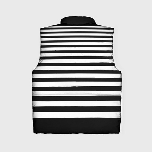 Женский жилет Силуэт на чёрно белом полосы / 3D-Красный – фото 2
