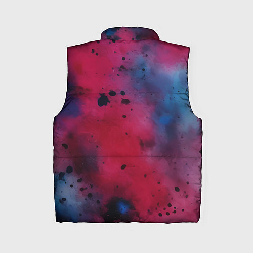 Женский жилет Акварельные брызги в розовом / 3D-Черный – фото 2