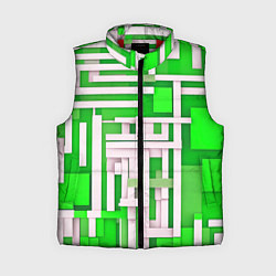 Женский жилет Полосы на зелёном фоне