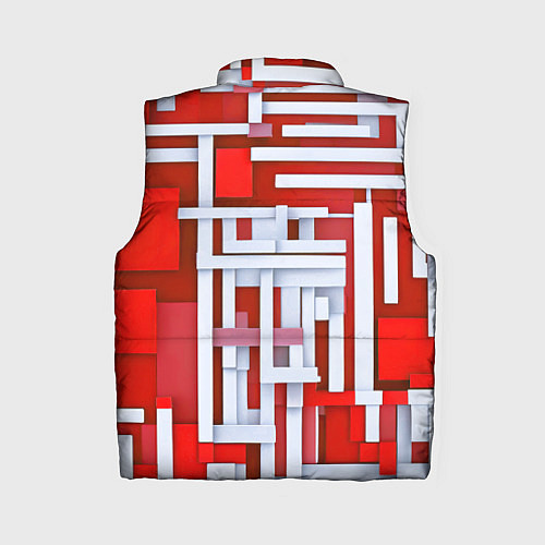 Женский жилет Полосы на красном фоне / 3D-Красный – фото 2