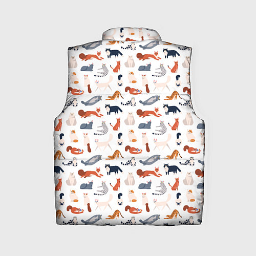 Женский жилет Коты котики и разные животные / 3D-Светло-серый – фото 2