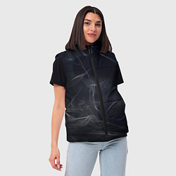 Женский жилет Серый дым и тьма, цвет: 3D-красный — фото 2