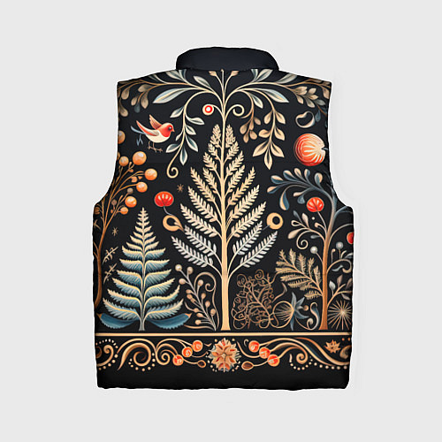 Женский жилет Зимняя вязь / 3D-Черный – фото 2