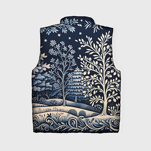 Женский жилет Ледяные узоры нового года / 3D-Светло-серый – фото 2