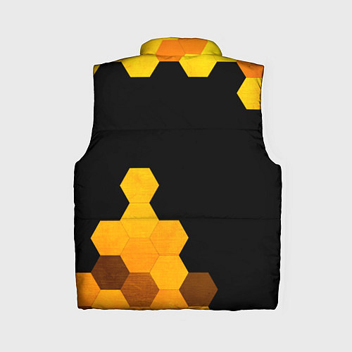 Женский жилет Final Fantasy - gold gradient вертикально / 3D-Черный – фото 2