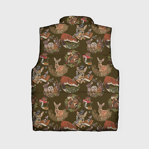 Женский жилет Разные животные / 3D-Черный – фото 2