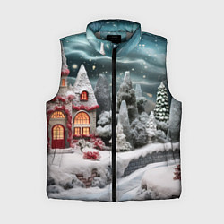 Женский жилет Вьюга веселья и подарков, цвет: 3D-светло-серый