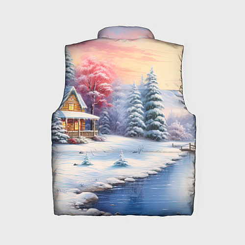 Женский жилет Сказочная метель подарков / 3D-Красный – фото 2