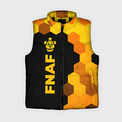 Женский жилет FNAF - gold gradient по-вертикали, цвет: 3D-черный