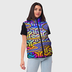 Женский жилет Ядовитое кимоно: асаноха в тумане, цвет: 3D-светло-серый — фото 2