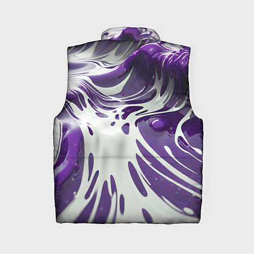 Женский жилет Бело-фиолетовая краска / 3D-Черный – фото 2
