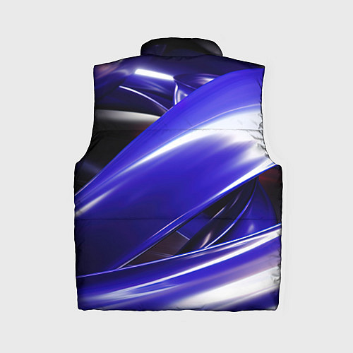 Женский жилет Blue black abstract / 3D-Черный – фото 2