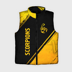Женский жилет Scorpions - gold gradient вертикально, цвет: 3D-черный