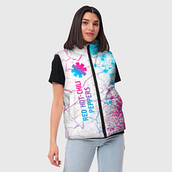 Женский жилет Red Hot Chili Peppers neon gradient style по-верти, цвет: 3D-черный — фото 2