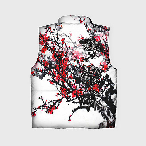 Женский жилет Японский стиль иероглифы / 3D-Красный – фото 2