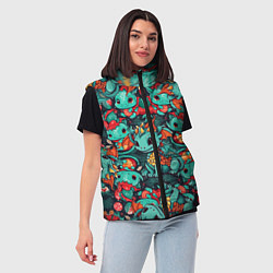Женский жилет Драконы с ёлками, цвет: 3D-черный — фото 2