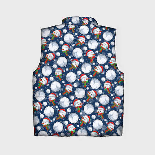 Женский жилет Весёлые снеговики - паттерн / 3D-Светло-серый – фото 2