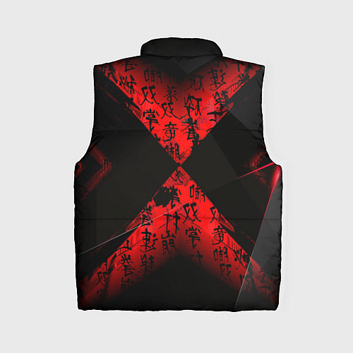 Женский жилет Иероглифы и текстуры / 3D-Красный – фото 2