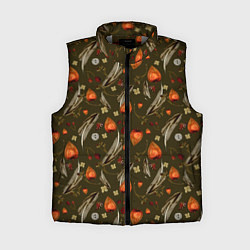 Женский жилет Перья и физалис green