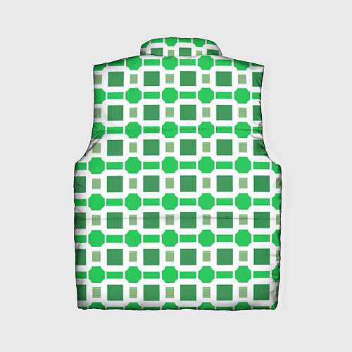 Женский жилет Зелёные кирпичики и белые полосы / 3D-Красный – фото 2