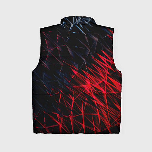 Женский жилет Красно чёрные узоры / 3D-Черный – фото 2