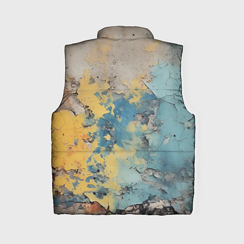 Женский жилет Гранжевая стена с краской / 3D-Светло-серый – фото 2