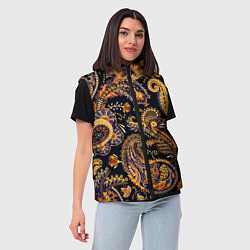 Женский жилет Индийские узоры пейсли, цвет: 3D-светло-серый — фото 2