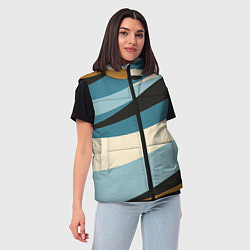 Женский жилет Полосы ретро цветов, цвет: 3D-черный — фото 2