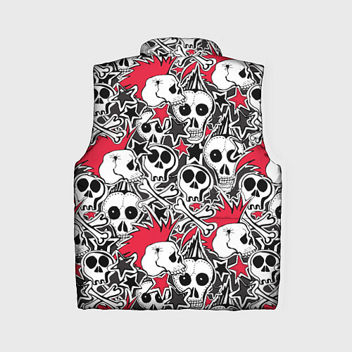Женский жилет Черепа и звезды / 3D-Светло-серый – фото 2
