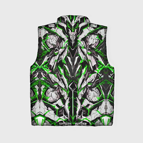Женский жилет Зелёная кибернетическая броня / 3D-Красный – фото 2