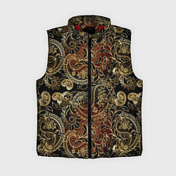 Женский жилет Золотые узоры пейсли