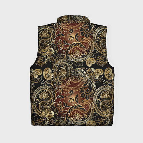 Женский жилет Золотые узоры пейсли / 3D-Красный – фото 2