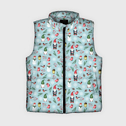 Женский жилет Новогодние акварельные гномы