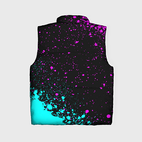 Женский жилет Алиса и неоновый герб России вертикально / 3D-Черный – фото 2