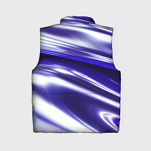 Женский жилет Белая синяя абстракция волнами / 3D-Светло-серый – фото 2