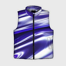 Женский жилет Белая синяя абстракция волнами