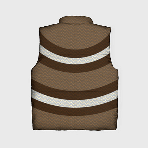 Женский жилет Текстура с коричневыми дугами / 3D-Красный – фото 2