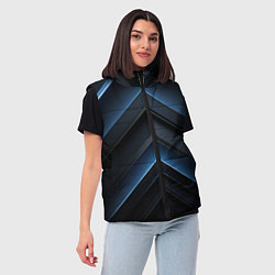 Женский жилет Синий мир абстракции, цвет: 3D-светло-серый — фото 2