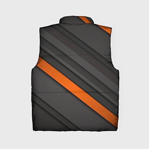 Женский жилет Оранжевая полоса на сером фоне / 3D-Красный – фото 2