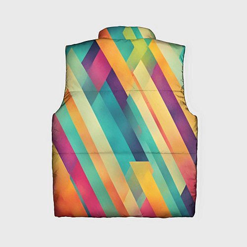 Женский жилет Цветные диагональные полосы / 3D-Светло-серый – фото 2