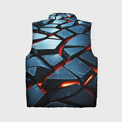 Женский жилет Абстрактные плиты с оранжевым светом / 3D-Красный – фото 2