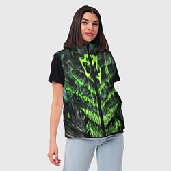 Женский жилет Green slime, цвет: 3D-светло-серый — фото 2